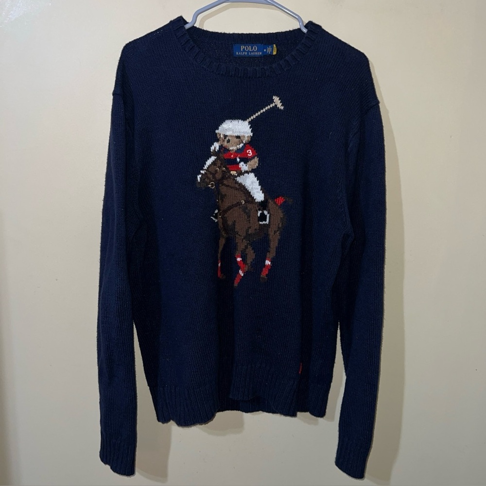 Polo by Ralph Lauren Crewneck Polo Bear & Big Pony Jumper sweater Medium